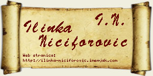 Ilinka Nićiforović vizit kartica